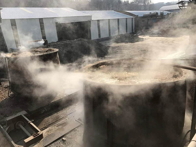 棕剛玉固定爐出爐冷卻